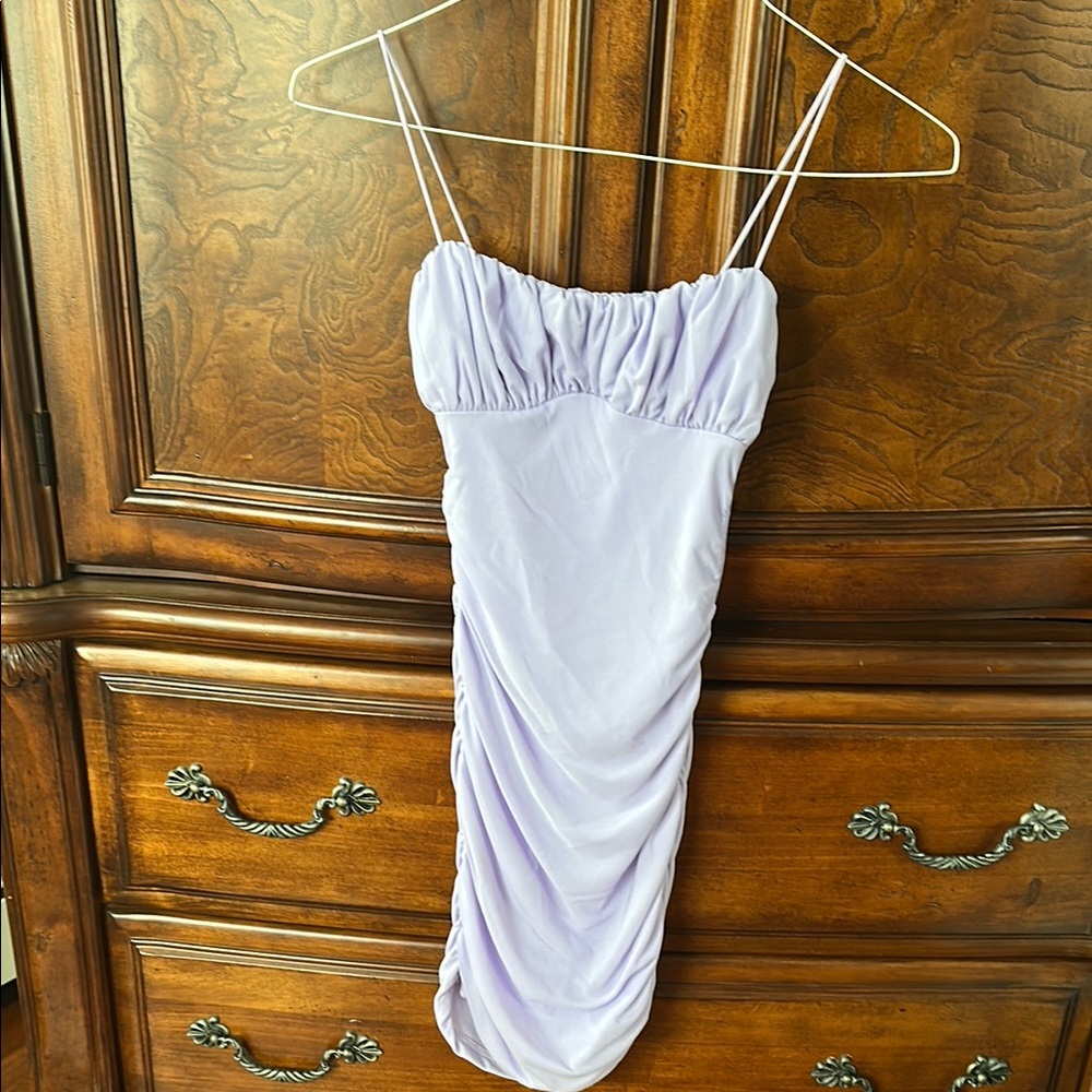 Hello Molly Elegant Lavender Spaghetti Strap Dress